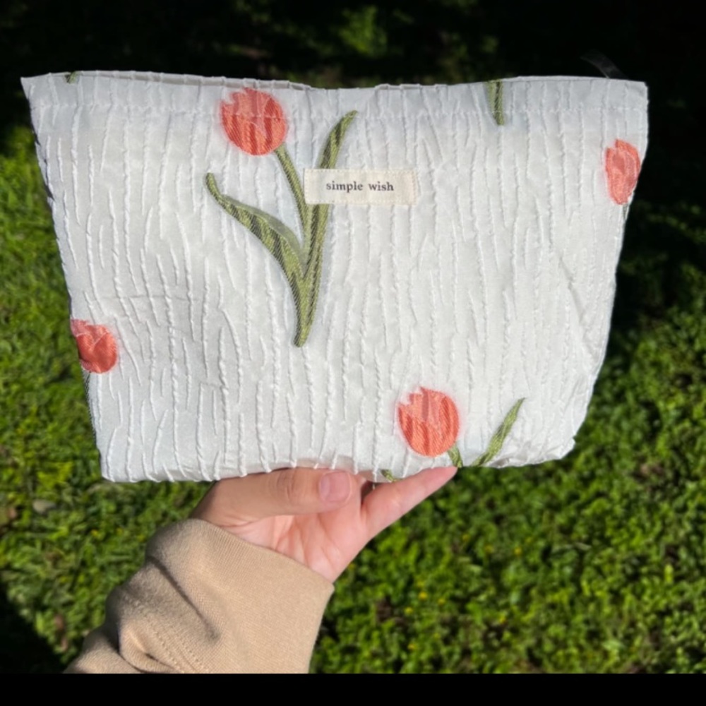 floral makeup bag
